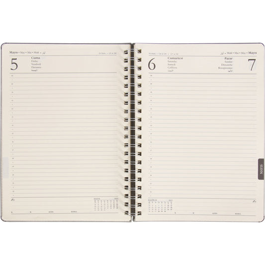 Promosyon Termo PU Deri Sert Kapak Tarihli Ajanda (17x24 cm) AJ01013