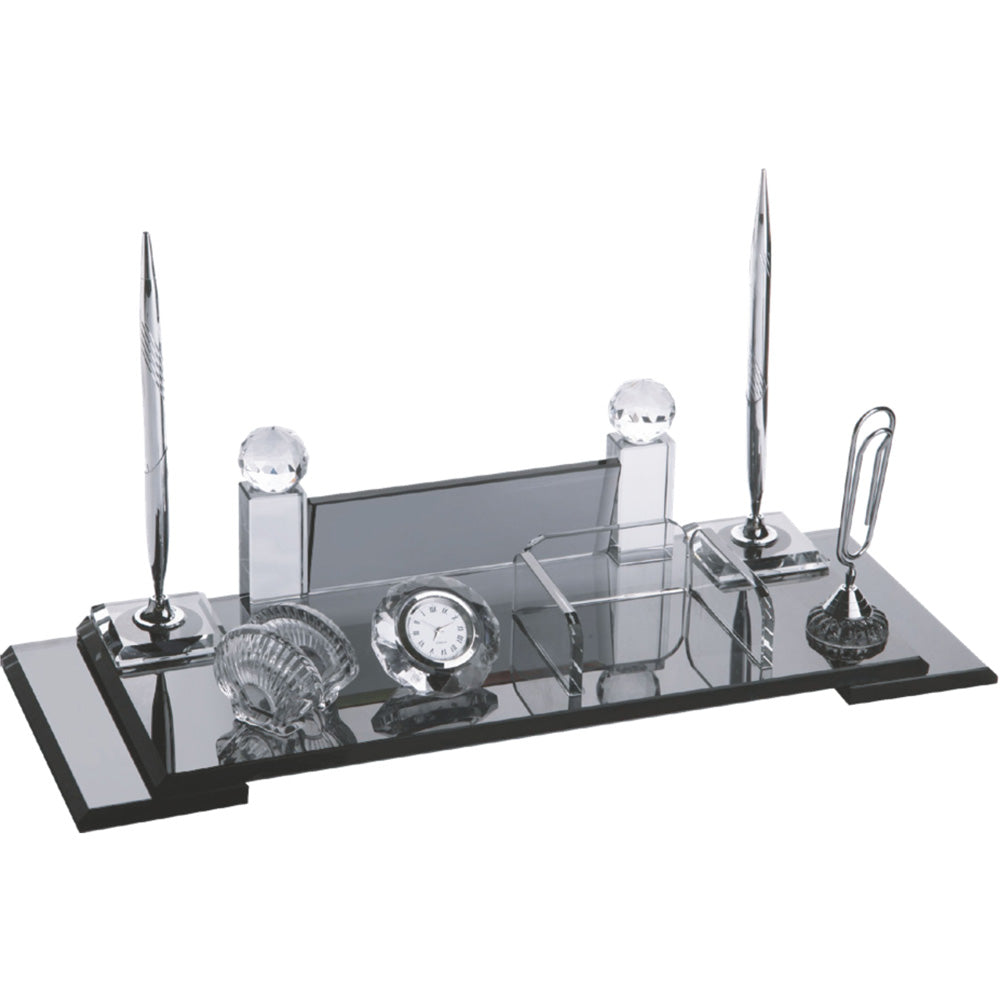 Promosyon Kristal Masaüstü İsimlikli Organizer MS01013