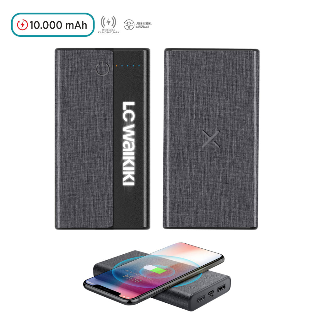 Promosyon 10000 mAh Wireless Powerbank TP02037