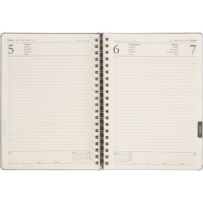 Promosyon Spiralli Termo PU Deri Sert Kapak Tarihli Ajanda (20x28 cm) AJ01020