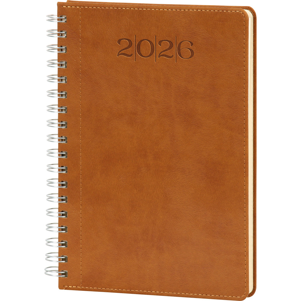 Promosyon Spiralli Termo PU Deri Sert Kapak Tarihli Ajanda (20x28 cm) AJ01020
