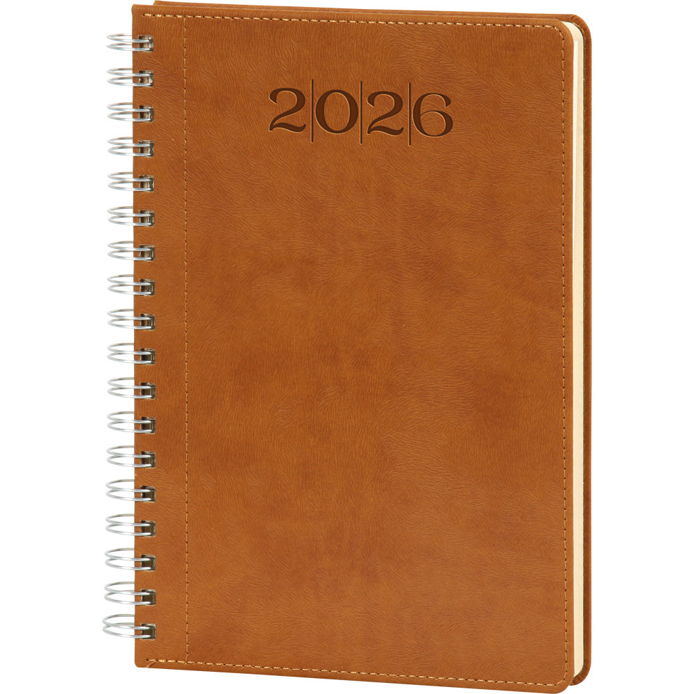 Promosyon Spiralli Termo PU Deri Sert Kapak Tarihli Ajanda (20x28 cm) AJ01022
