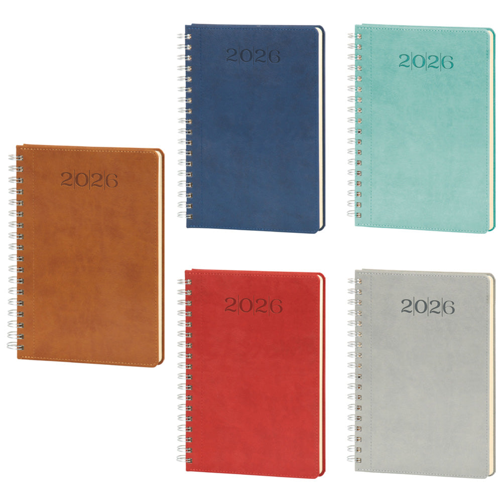 Promosyon Spiralli Termo PU Deri Sert Kapak Tarihli Ajanda (20x28 cm) AJ01022