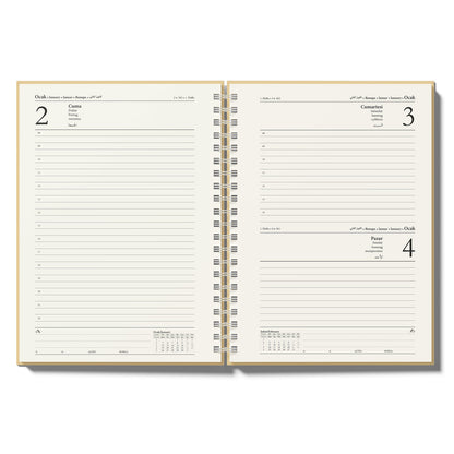 Promosyon Kuşe Mukavva Sıvama Tarihli Ajanda (15X21CM) AJ01032 · AJ01032-05