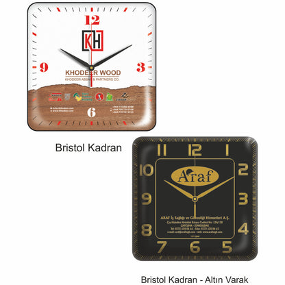 Promosyon 35x35 Cm Bristol Kadran Duvar Saati CL01010