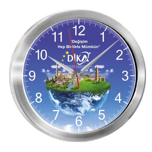 Promosyon 35 Cm Metal Kasa Duvar Saati CL02013 · CL02013-02