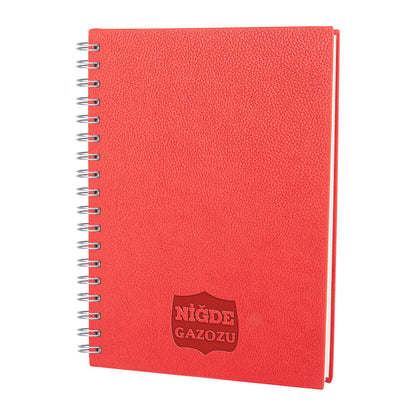 Promosyon Yumuşak Termo Deri Kapak Spiralli Kareli Tarihsiz Defter (17X24 CM) DF01044 · DF01044-03