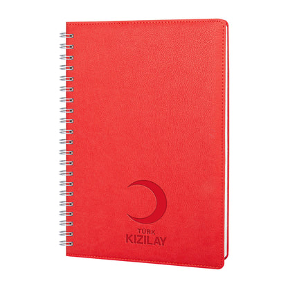 Promosyon Termo Deri Kapak Spiralli Kareli Tarihsiz Defter (20x28 CM) DF01072 · DF01072-01
