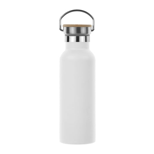 Promosyon 500 ml Paslanmaz Çelik Bambu Kapaklı Çift Duvarlı Termos DW01044 · DW01044-01