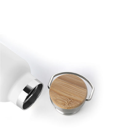 Promosyon 500 ml Paslanmaz Çelik Bambu Kapaklı Çift Duvarlı Termos DW01044 · DW01044-02
