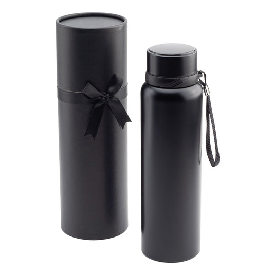 Promosyon 1000 ml Paslanmaz Çelik Siyah Lüks Kutulu Derece Göstergeli Termos DW01050 · DW01050-02