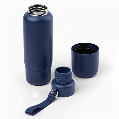 Promosyon 500 ml Paslanmaz Çelik Bardaklı Taşıma İpli Termos DW01067 · DW01067-02