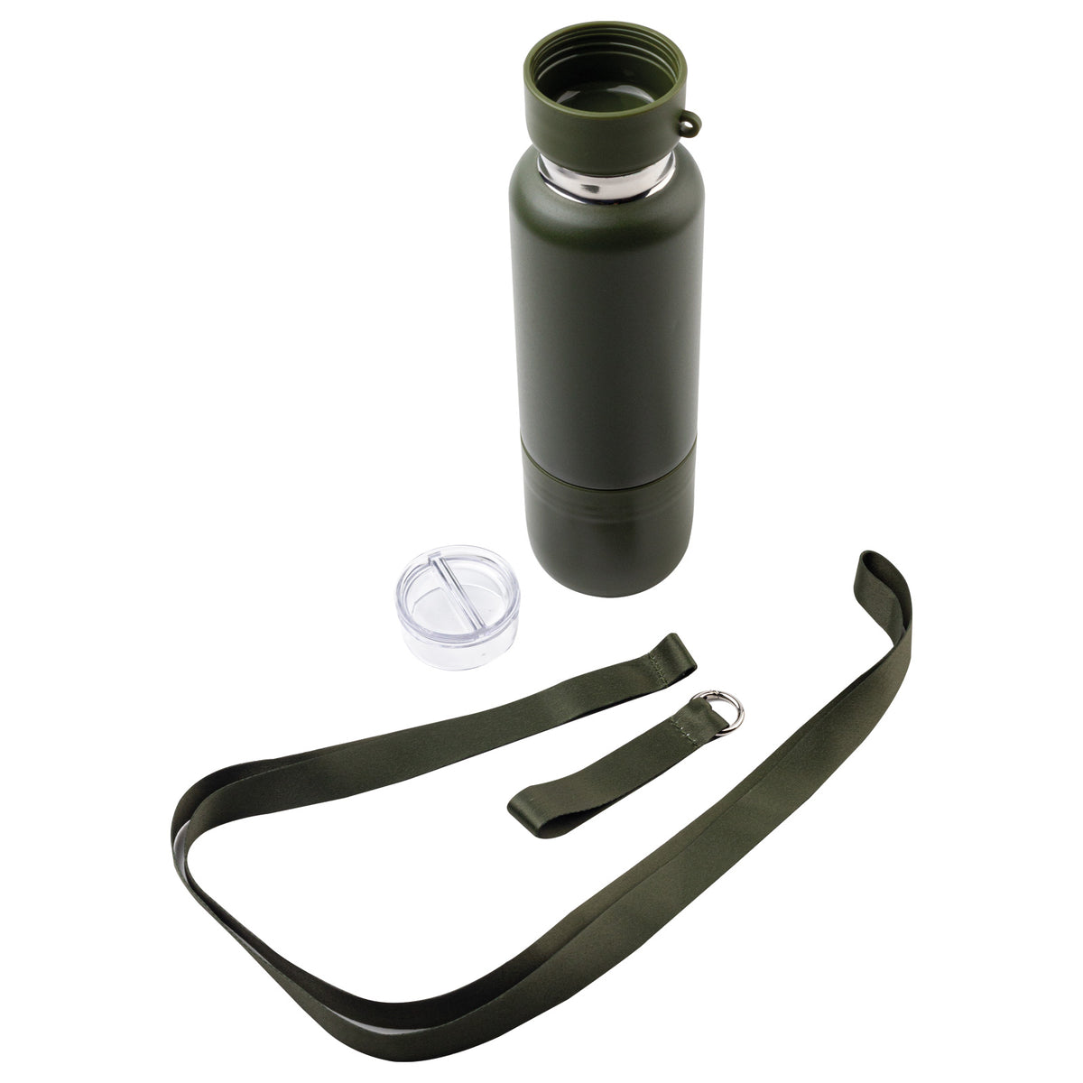 Promosyon 500 ml Paslanmaz Çelik Bardaklı Taşıma İpli Termos DW01067 · DW01067-09