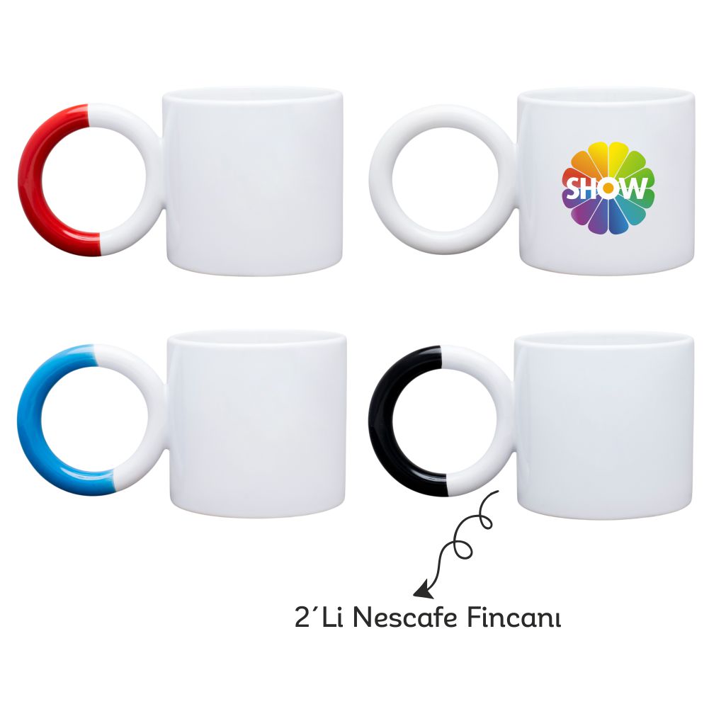 Promosyon 2'li 260 ml Porselen Kahve Fincanı DW03010