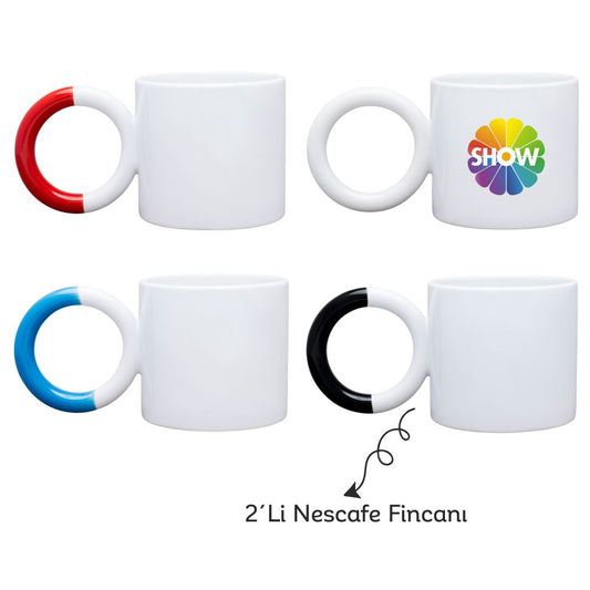 Promosyon 2'li 260 ml Porselen Kahve Fincanı DW03010