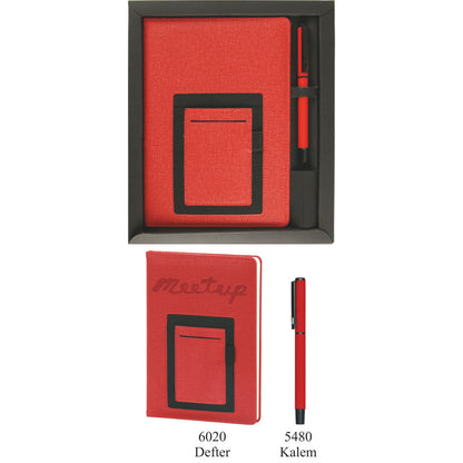 Promosyon Tarihsiz Defter + Roller Kalem Kutulu Hediyelik Set GT01003