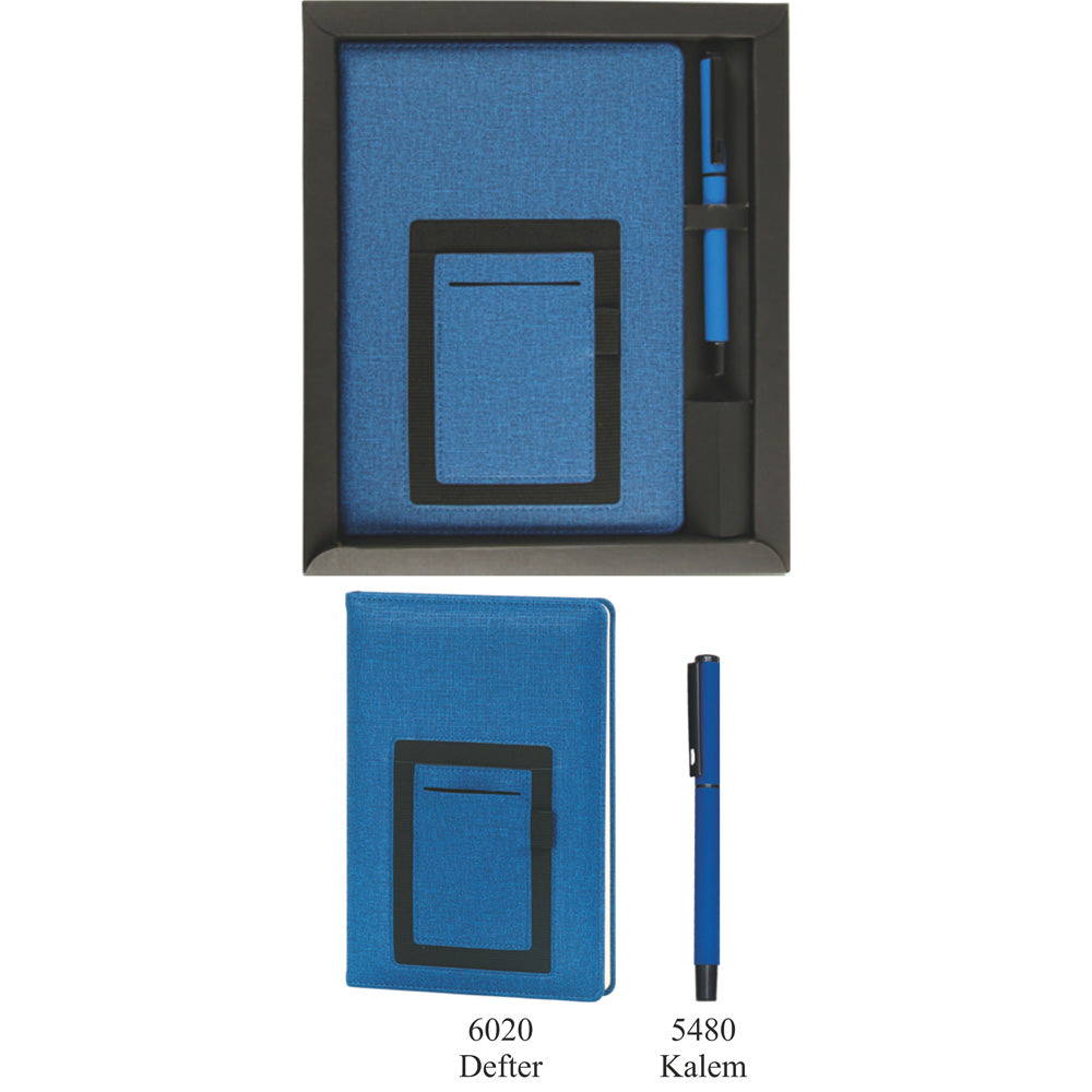 Promosyon Tarihsiz Defter + Roller Kalem Kutulu Hediyelik Set GT01003
