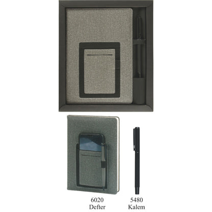 Promosyon Tarihsiz Defter + Roller Kalem Kutulu Hediyelik Set GT01003