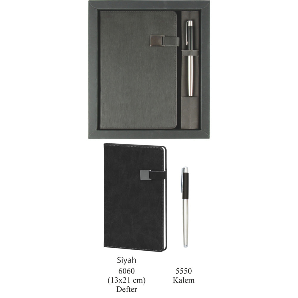 Promosyon Tarihsiz Defter + Roller Kalem Kutulu Hediyelik Set GT01004