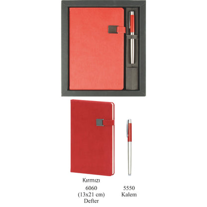Promosyon Tarihsiz Defter + Roller Kalem Kutulu Hediyelik Set GT01004