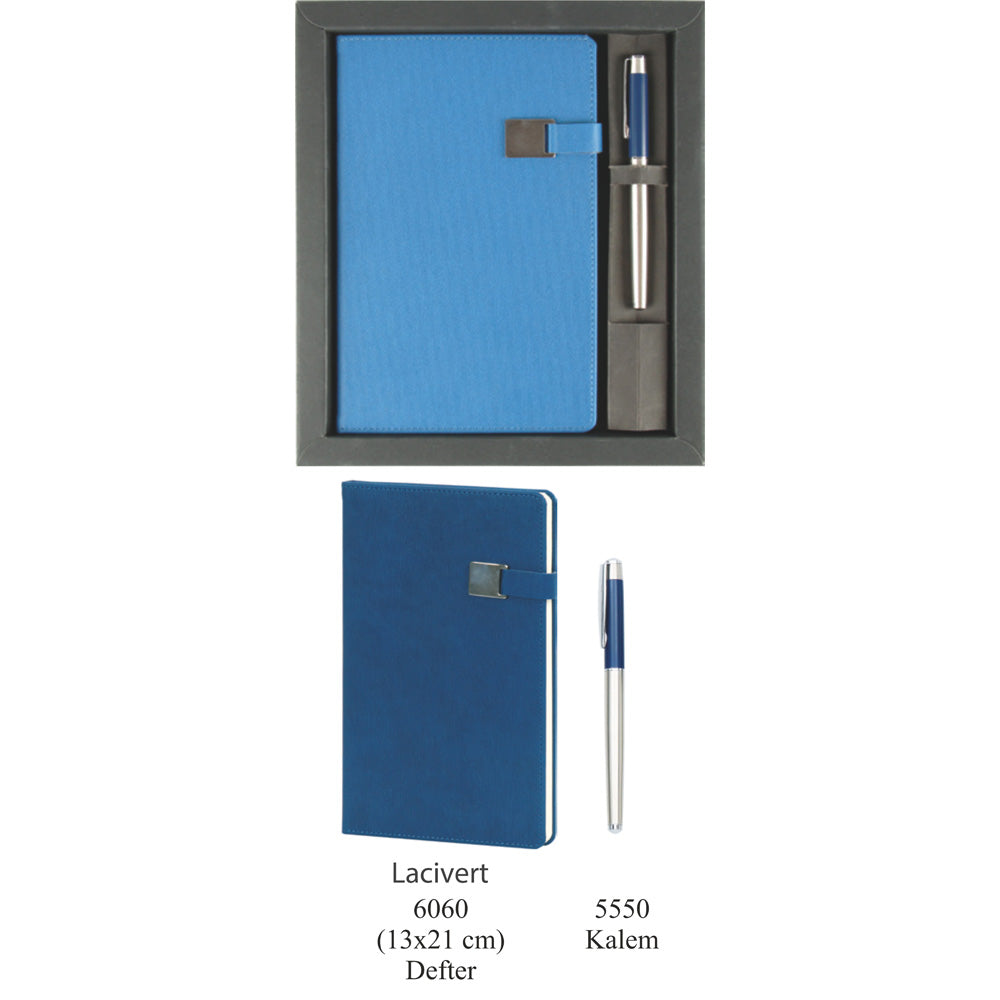 Promosyon Tarihsiz Defter + Roller Kalem Kutulu Hediyelik Set GT01004