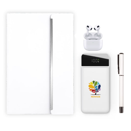 Promosyon Tarihsiz Defter + Roller Kalem + Bluetooth Kulaklık + Wireless Powerbank +Kutulu Hediyelik Set GT01024 · GT01024-02
