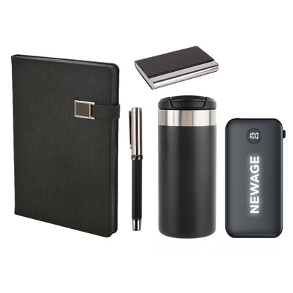 Promosyon Tarihsiz Defter + Ledli Powerbank + Termos + Kartvizitlik + Roller Kalem Kutulu Hediyelik Set GT01038 · GT01038-02