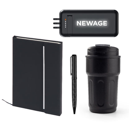 Promosyon Tarihsiz Defter + Ledli Wireless Powerbank + Termos + Metal Tükenmez Kalem Kutulu Hediyelik Set GT01039 · GT01039-02