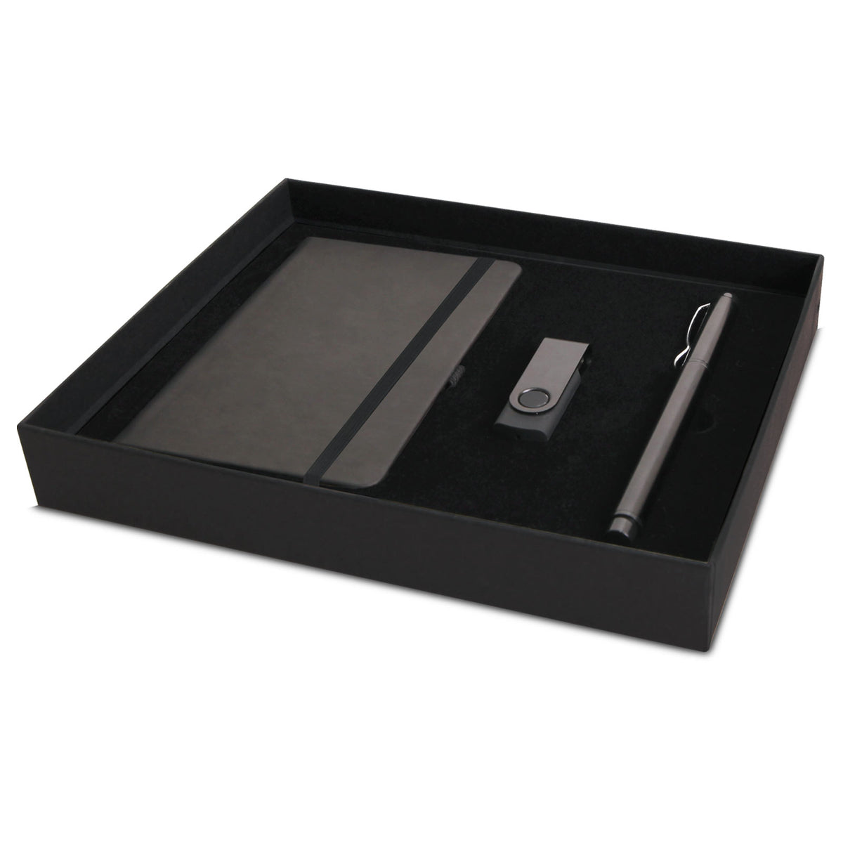 Promosyon Tarihsiz Defter + USB Bellek + Roller Kalem Kutulu Hediyelik Set GT01043 · GT01043-01