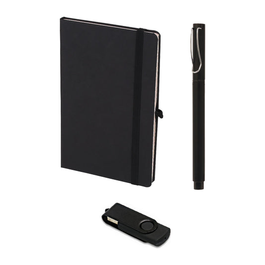 Promosyon Tarihsiz Defter + USB Bellek + Roller Kalem Kutulu Hediyelik Set GT01043 · GT01043-02