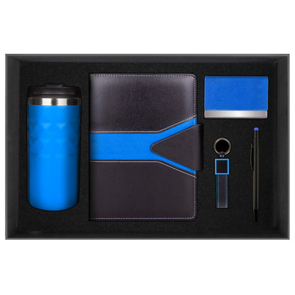 Promosyon Tarihsiz Defter + Termos + Kartvizitlik + Deri Anahtarlık + Metal Tükenmez Kalem Kutulu Hediyelik Set GT01045 · GT01045-02
