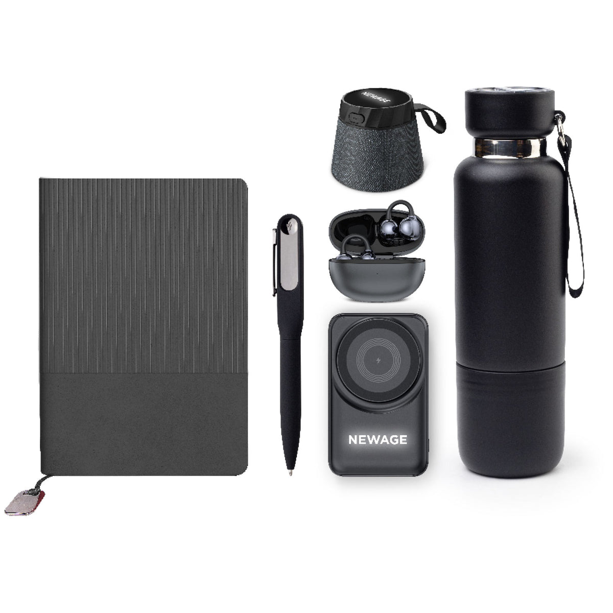 Promosyon Termos + Powerbank + Bluetooth Hoparlör + Bluetooth Kulaklık + USB Kalem + Tarihsiz Defter Hoşgeldin Hediye Seti GT01048 · GT01048-02