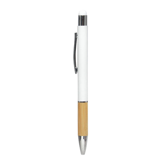 Promosyon Metal Rubber Gövde Bambu Touch Pen Tükenmez Kalem KL02023 · KL02023-01