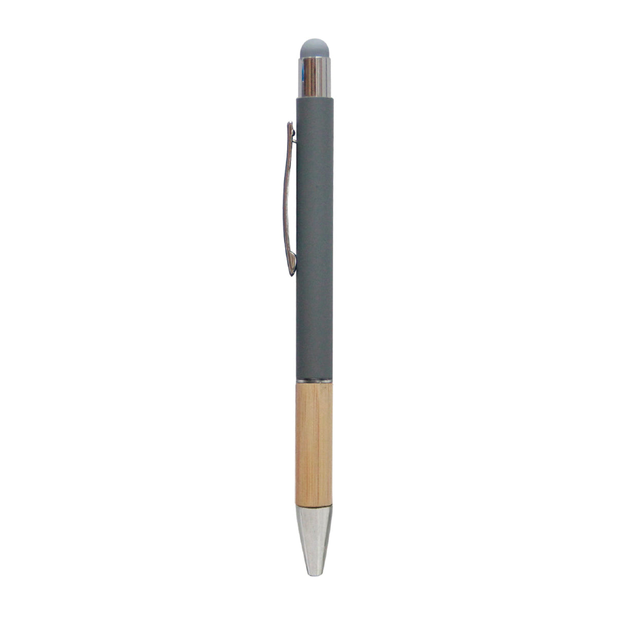 Promosyon Metal Rubber Gövde Bambu Touch Pen Tükenmez Kalem KL02023 · KL02023-02