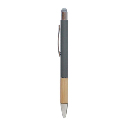 Promosyon Metal Rubber Gövde Bambu Touch Pen Tükenmez Kalem KL02023 · KL02023-02