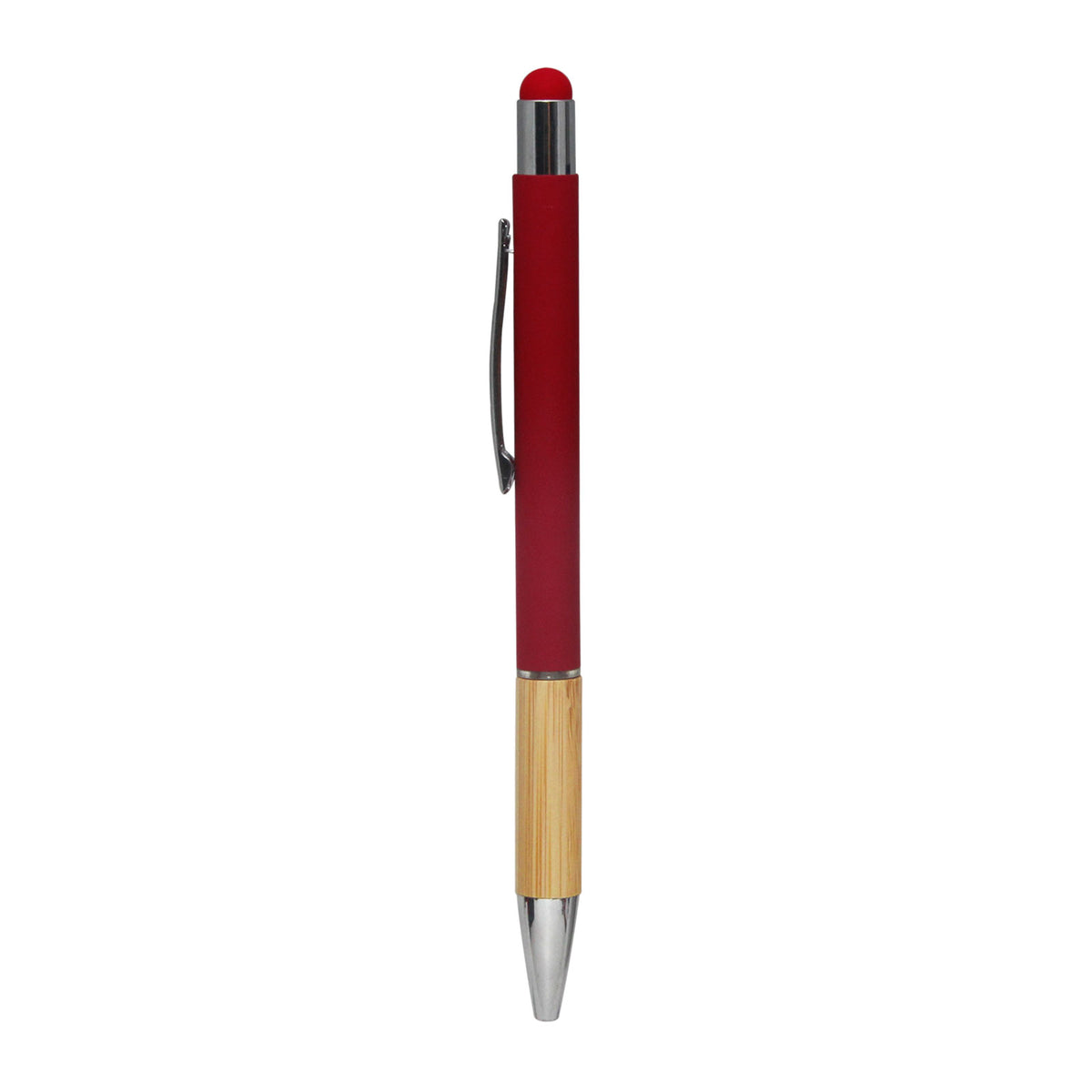 Promosyon Metal Rubber Gövde Bambu Touch Pen Tükenmez Kalem KL02023 · KL02023-03