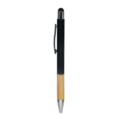 Promosyon Metal Rubber Gövde Bambu Touch Pen Tükenmez Kalem KL02023 · KL02023-05