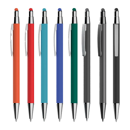 Promosyon Metal Rubber Gövde Touch Pen Tükenmez Kalem KL02024