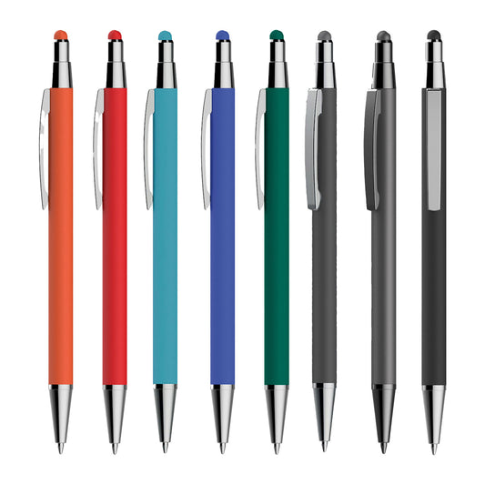 Promosyon Metal Rubber Gövde Touch Pen Tükenmez Kalem KL02024