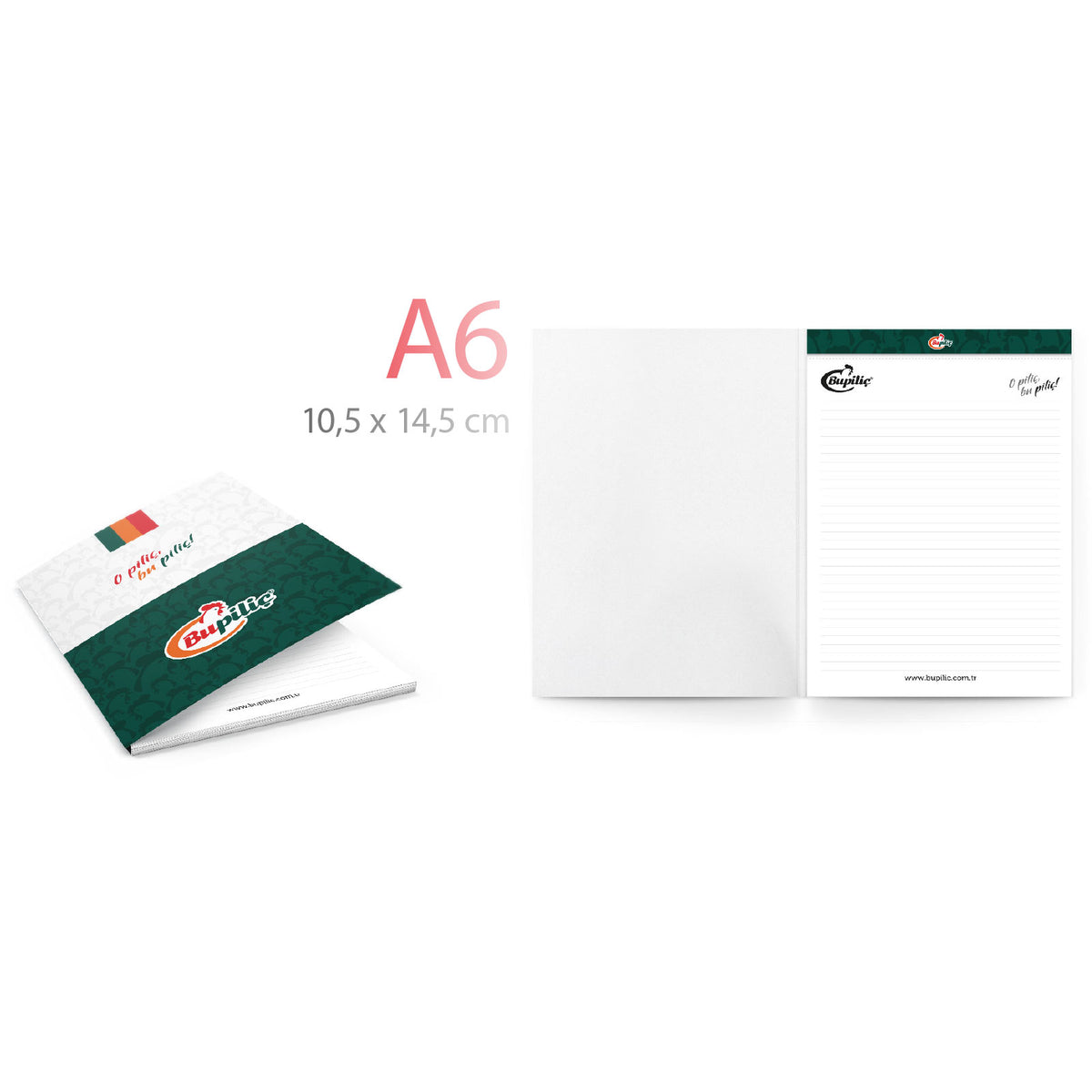 Promosyon Yana Kapaklı A6 Bloknot MB01023 · MB01023-01