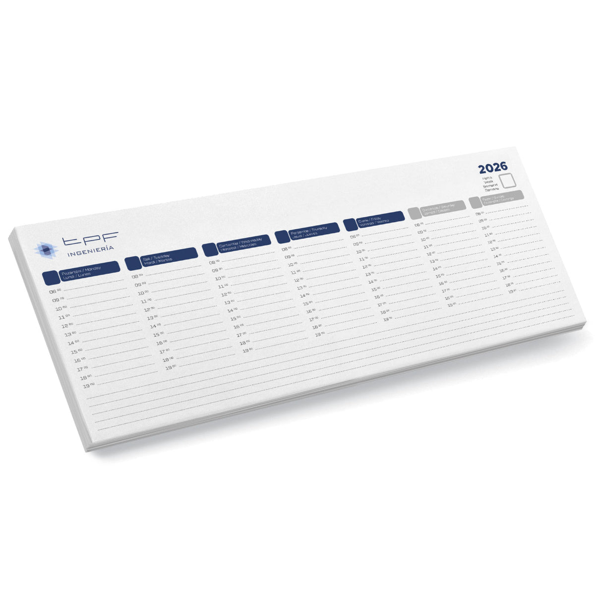 Promosyon Takvimli Tarihsiz Tutkallı Sümen (12 x 32,5 CM) MB01064 · MB01064-01