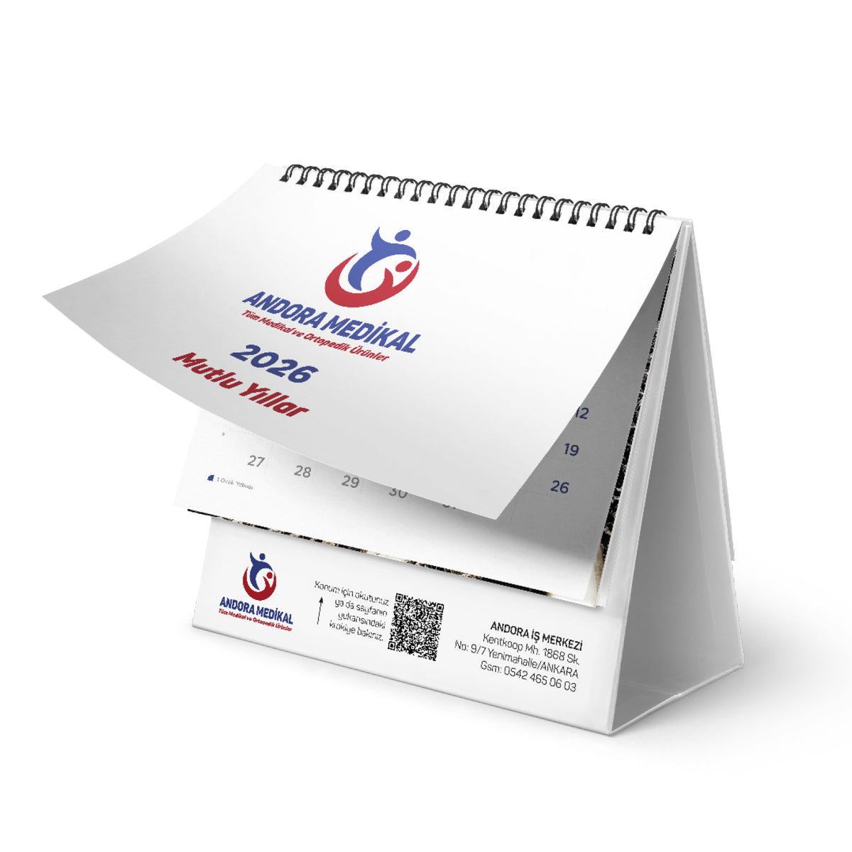 Promosyon Karton Ayaklı Üçgen Masa Takvimi (10 x 15,5 cm) MB01070 · MB01070-01
