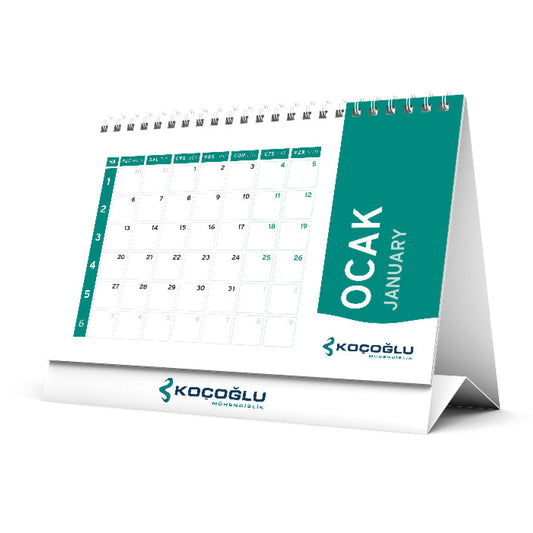 Promosyon Karton Ayaklı Üçgen Masa Takvimi (10 x 20 cm) MB01071 · MB01071-01