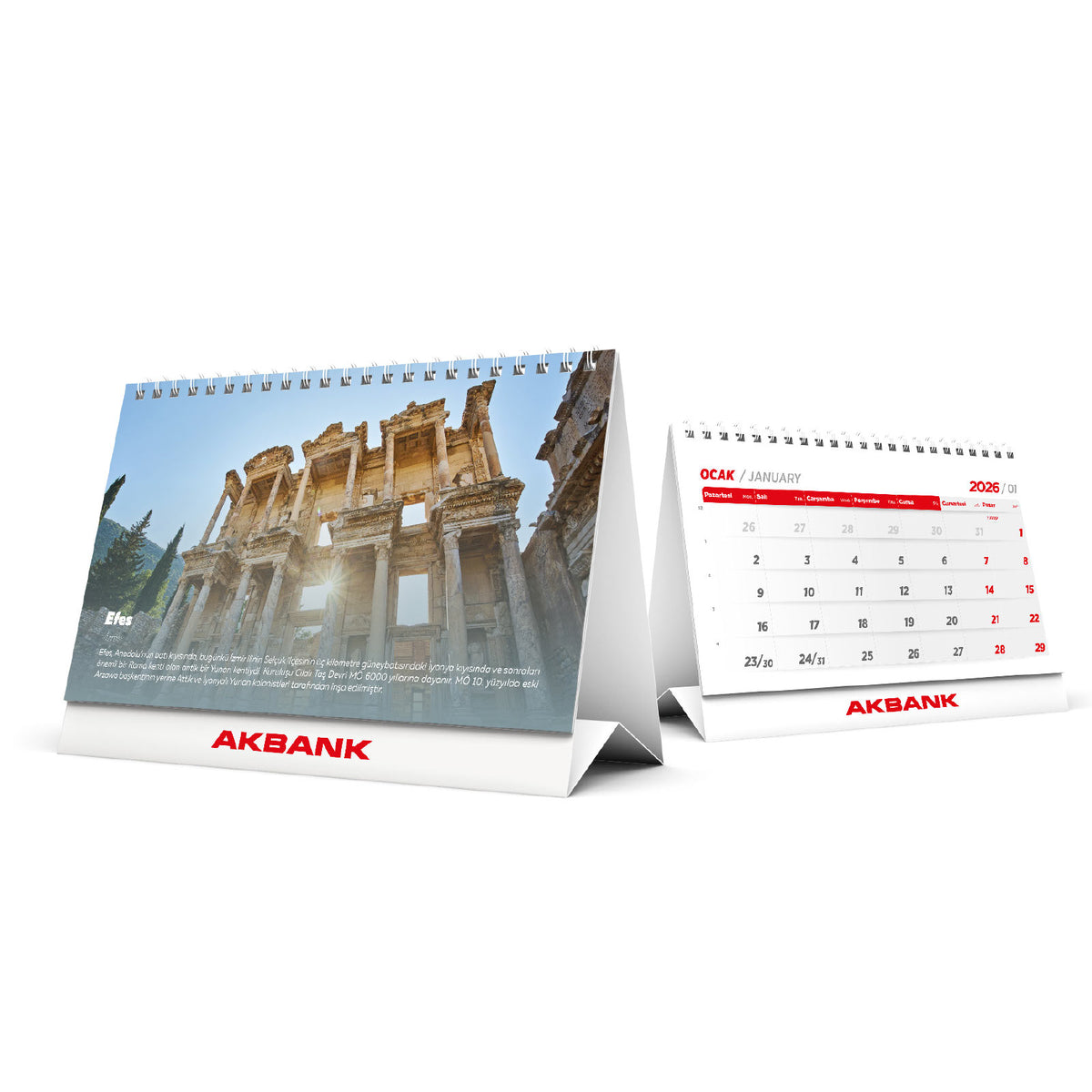Promosyon Tarihi Yerler Temalı Üçgen Masa Takvimi (10 x 20 cm) MB01074 · MB01074-01