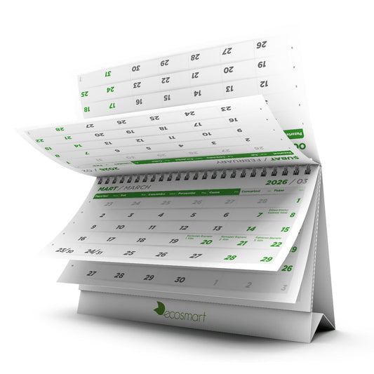 Promosyon Doğa Temalı Üçgen Masa Takvimi (10 x 20 cm) MB01075 · MB01075-01