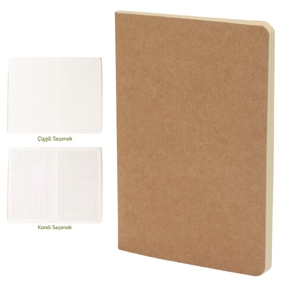 Promosyon Geri Dönüşümlü Kraft Defter (12,5x20cm) RC01002