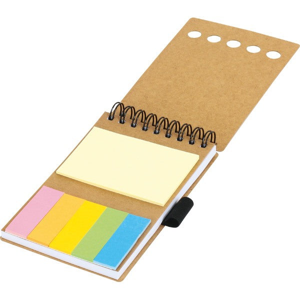 Promosyon Geri Dönüşümlü Üstten Spiralli Kraft Defter (8,5x14cm) RC01003