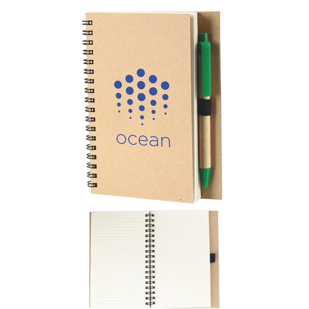 Promosyon Geri Dönüşümlü Spiralli Kraft Defter (11,5x16cm) RC01006