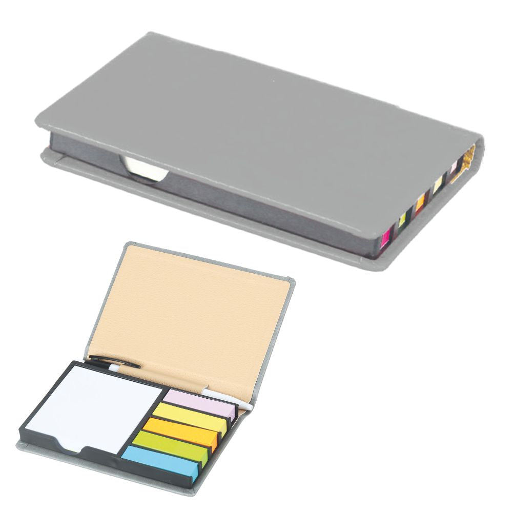 Promosyon Geri Dönüşümlü Deri Kapak Yapışkanlı Notluk (10,5x23cm) RC01013