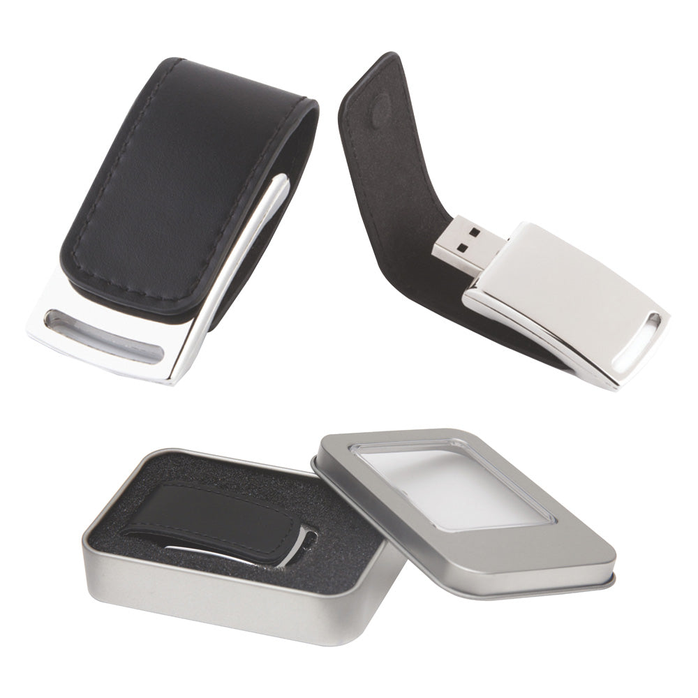 Promosyon Metal Deri Usb Bellek TP01018